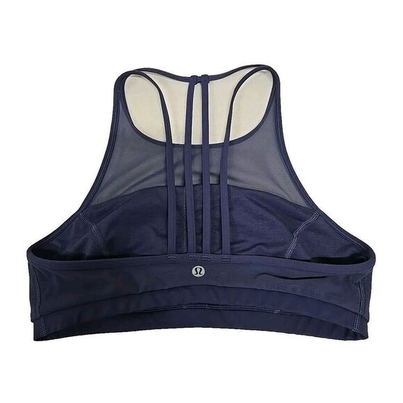 Lululemon Get Set Mesh Sports Bra Moody Blue Size 6 - Picture 7 of 9